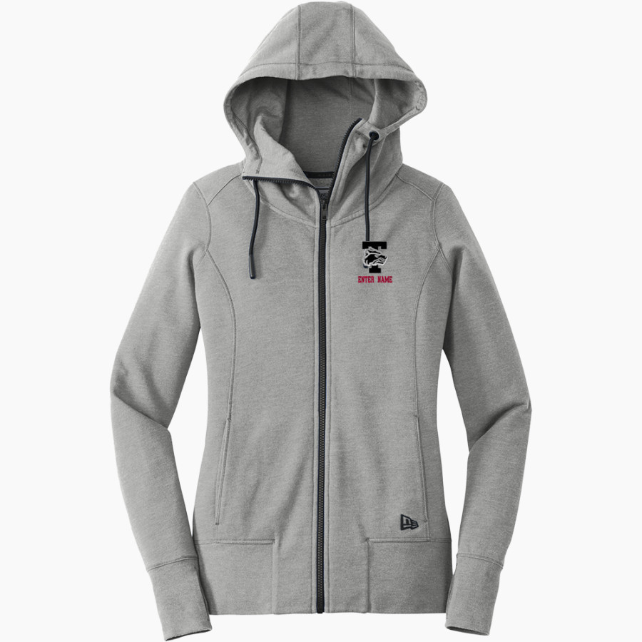 TRINITY HIGH SCHOOL WOLVES New Era Women's Tri-Blend Fleece Full-Zip Hoodie