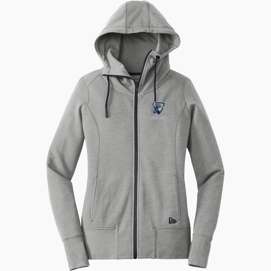 Upper Iowa University Peacocks <span class="pdp-name-mascot">UIU Peacocks</span> New Era Women's Tri-Blend Fleece Full-Zip Hoodie