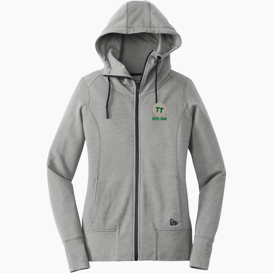 Triplett Tech <span class="pdp-name-mascot">Triplett Business and Technical Institute</span> New Era Women's Tri-Blend Fleece Full-Zip Hoodie