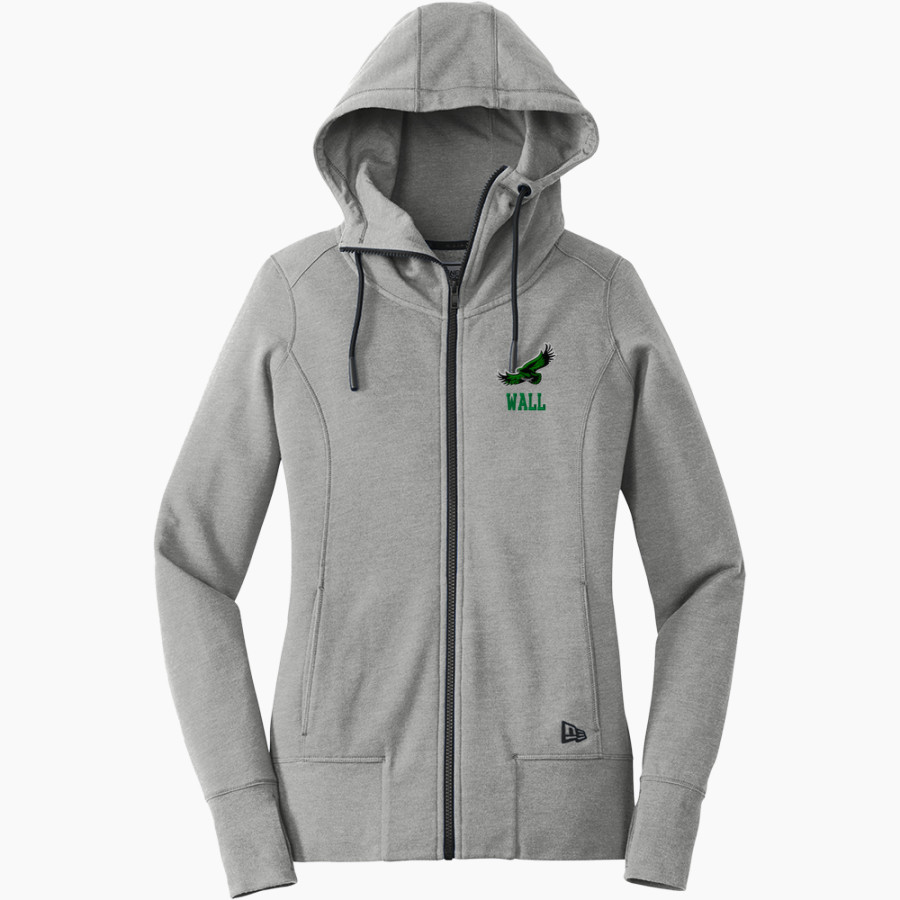 WALL HIGH SCHOOL HAWKS <span class="pdp-name-mascot">WALL HAWKS</span> New Era Women's Tri-Blend Fleece Full-Zip Hoodie
