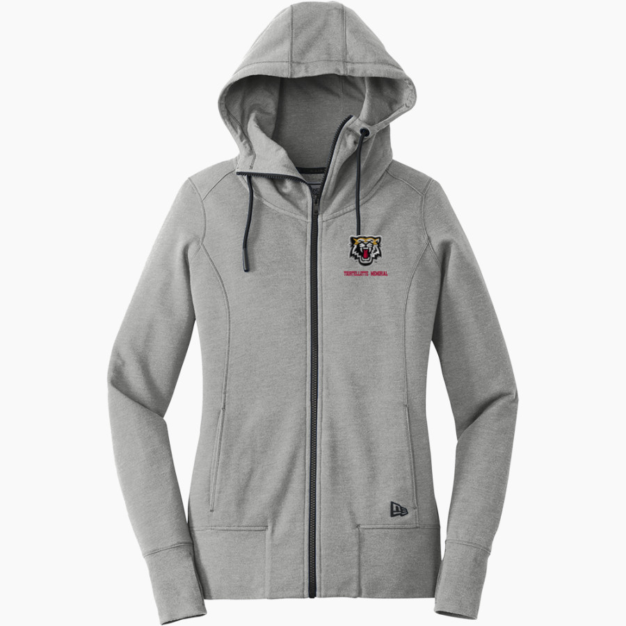 Tourtellotte Memorial Tigers New Era Women's Tri-Blend Fleece Full-Zip Hoodie