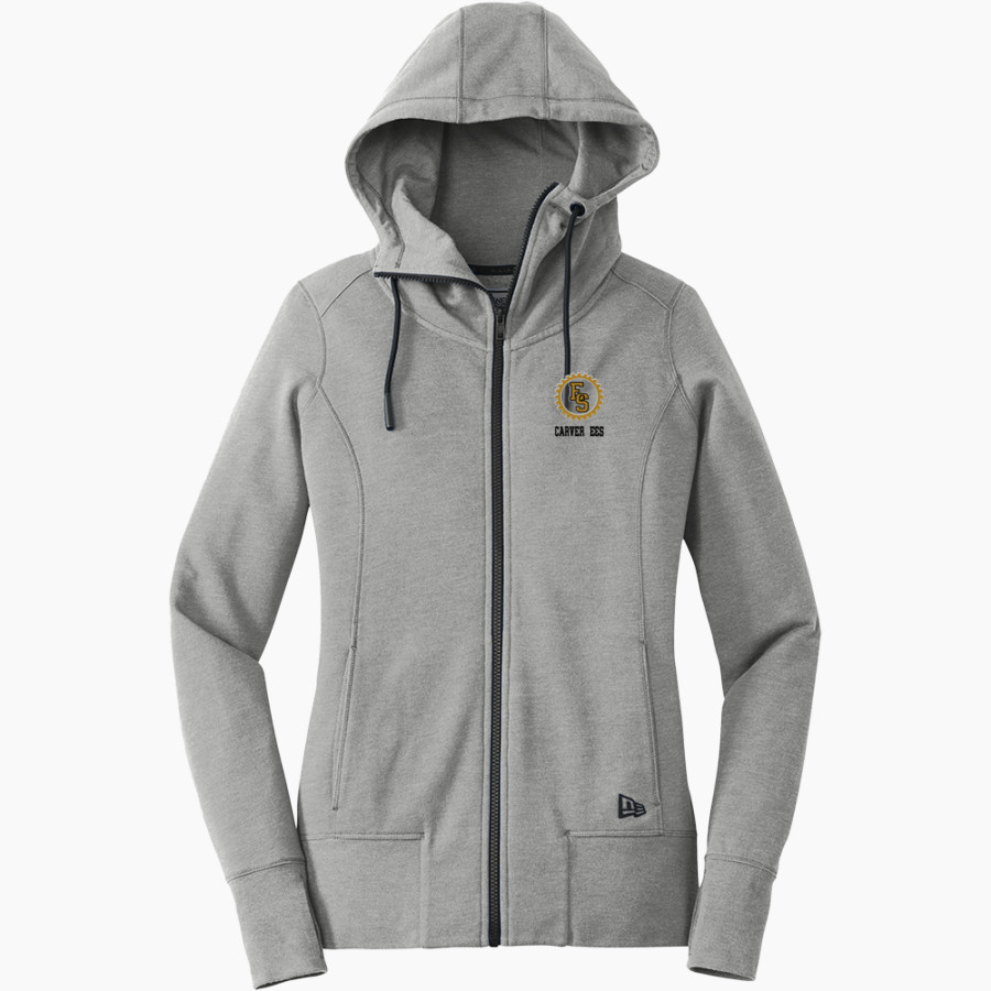 Carver E&S E&S New Era Women's Tri-Blend Fleece Full-Zip Hoodie