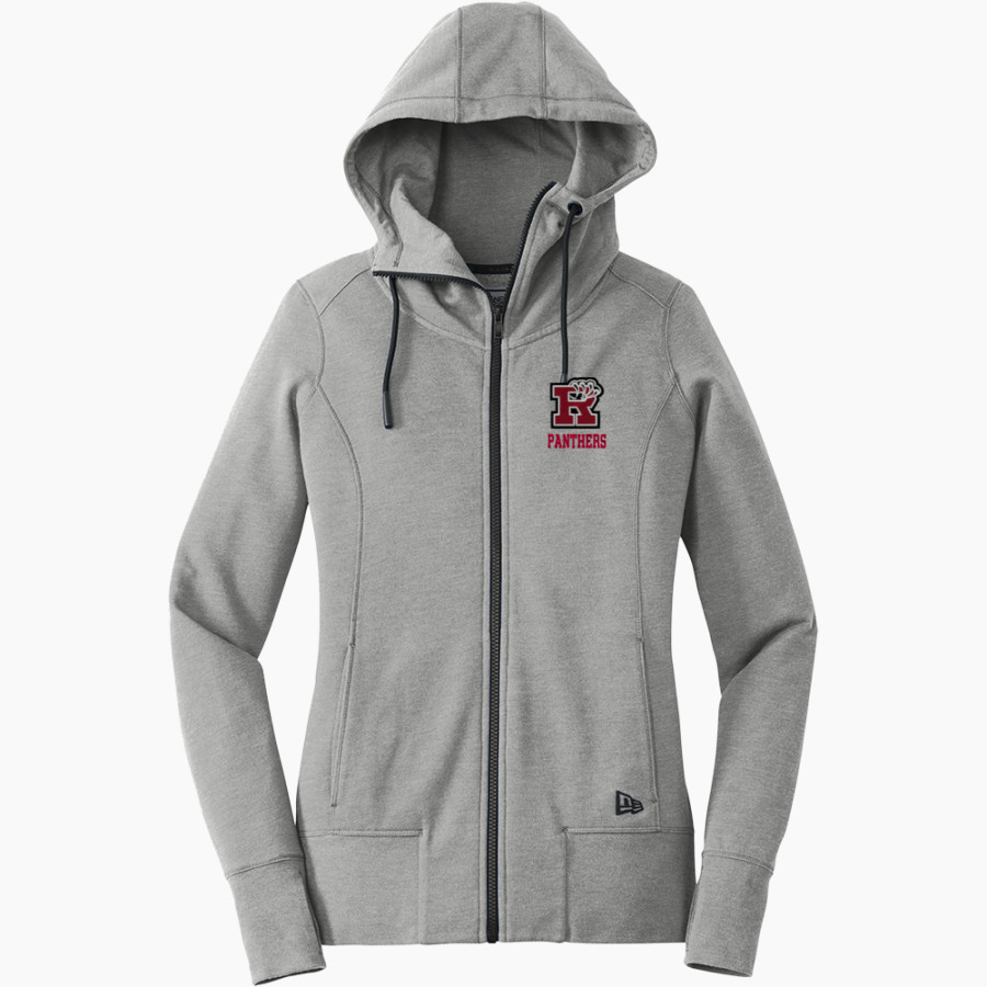 Roseville Panthers New Era Women's Tri-Blend Fleece Full-Zip Hoodie