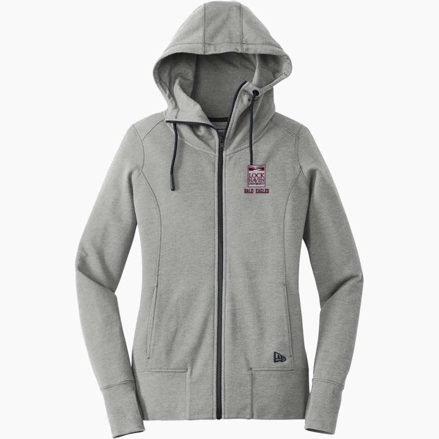 Lock Haven Bald Eagles <span class="pdp-name-mascot">Lock Haven University Bald Eagles</span> New Era Women's Tri-Blend Fleece Full-Zip Hoodie