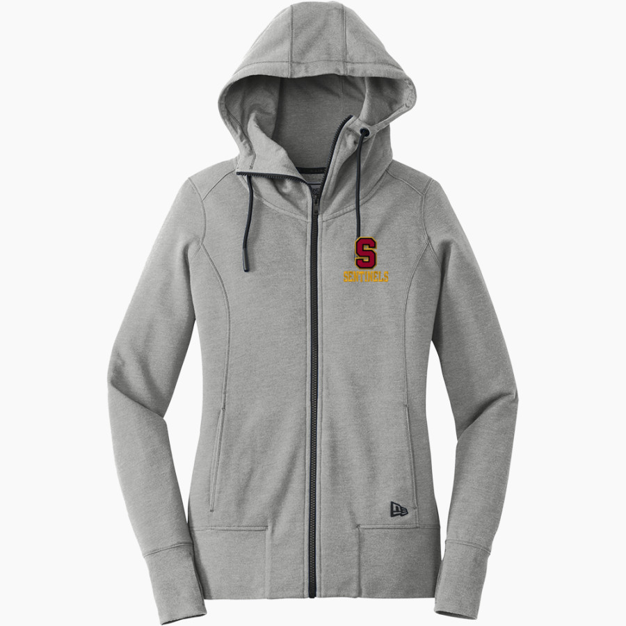 Steilacoom Sentinels New Era Women's Tri-Blend Fleece Full-Zip Hoodie