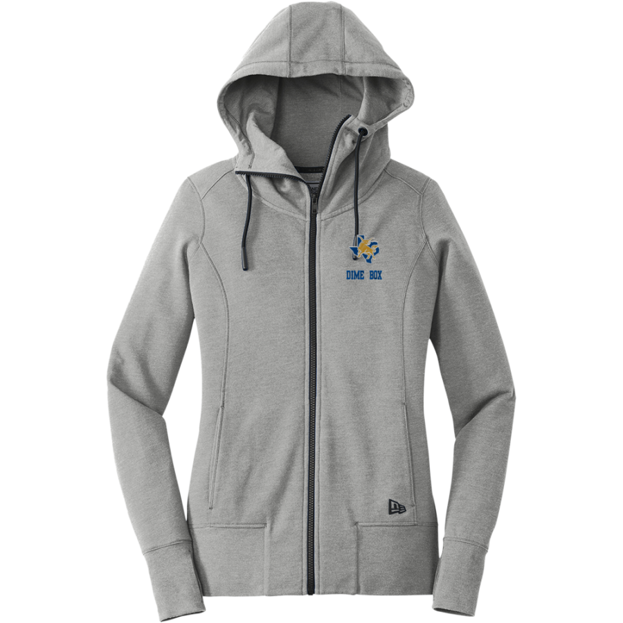 DIME BOX HIGH SCHOOL LONGHORNS <span class="pdp-name-mascot">DIME BOX LONGHORNS</span> New Era Women's Tri-Blend Fleece Full-Zip Hoodie