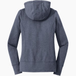 Oswalt Eagles New Era Women's Tri-Blend Fleece Full-Zip Hoodie Back Thumbnail