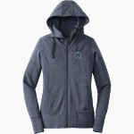 St. Patrick's Academy Wolfhounds <span class="pdp-name-mascot">Great Falls Central Catholic H S Mustangs</span> New Era Women's Tri-Blend Fleece Full-Zip Hoodie Front Thumbnail