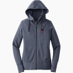 Oswalt Eagles New Era Women's Tri-Blend Fleece Full-Zip Hoodie Front Thumbnail