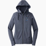 Christ Little Rock Falcons <span class="pdp-name-mascot">Christ Little Rock Falcons</span> New Era Women's Tri-Blend Fleece Full-Zip Hoodie Front Thumbnail