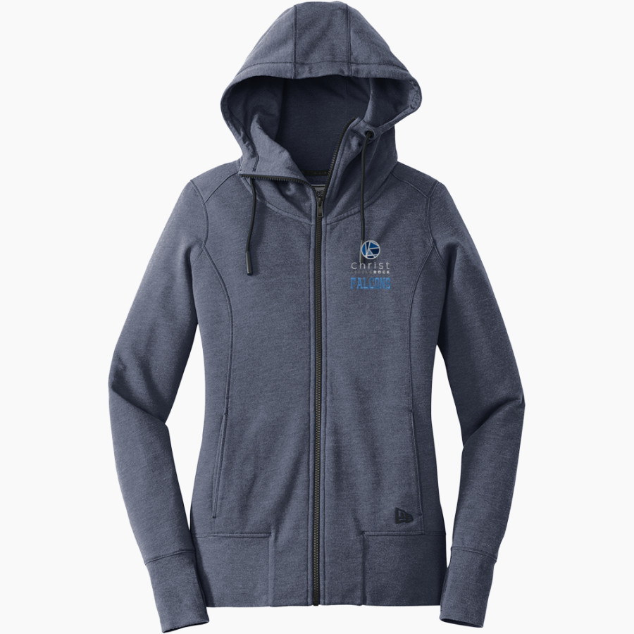 Christ Little Rock Falcons <span class="pdp-name-mascot">Christ Little Rock Falcons</span> New Era Women's Tri-Blend Fleece Full-Zip Hoodie