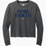 Oxford Wildcats <span class="pdp-name-mascot">Oxford Wildcats</span> New Era Women's Tri-Blend Fleece Long Sleeve Crew Front Thumbnail