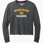 Westbury Christian Wildcats <span class="pdp-name-mascot">Westbury Christian Wildcats</span> New Era Women's Tri-Blend Fleece Long Sleeve Crew Front Thumbnail