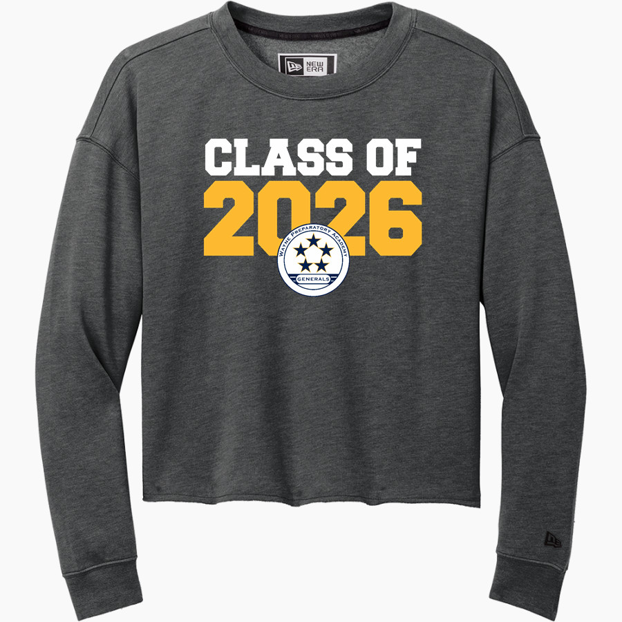 WAYNE PREP ACADEMY Generals New Era Women's Tri-Blend Fleece Long Sleeve Crew