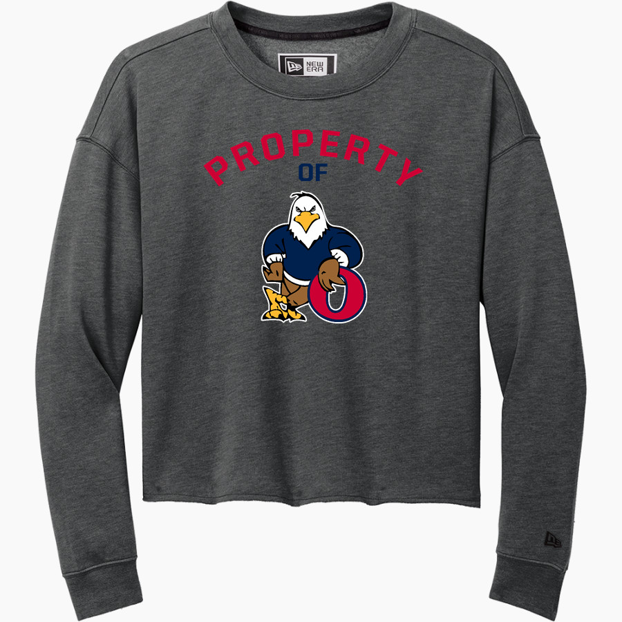 Oswalt Eagles New Era Women's Tri-Blend Fleece Long Sleeve Crew