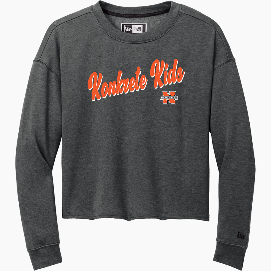NORTHAMPTON KONKRETE KIDS official sideline store New Era Women's Tri-Blend Fleece Long Sleeve Crew