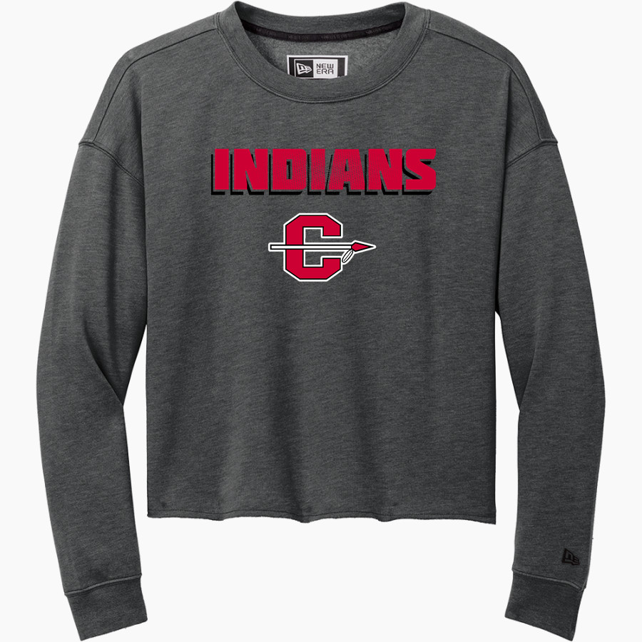 CLEVELAND HIGH SCHOOL INDIANS <span class="pdp-name-mascot">CLEVELAND INDIANS</span> New Era Women's Tri-Blend Fleece Long Sleeve Crew