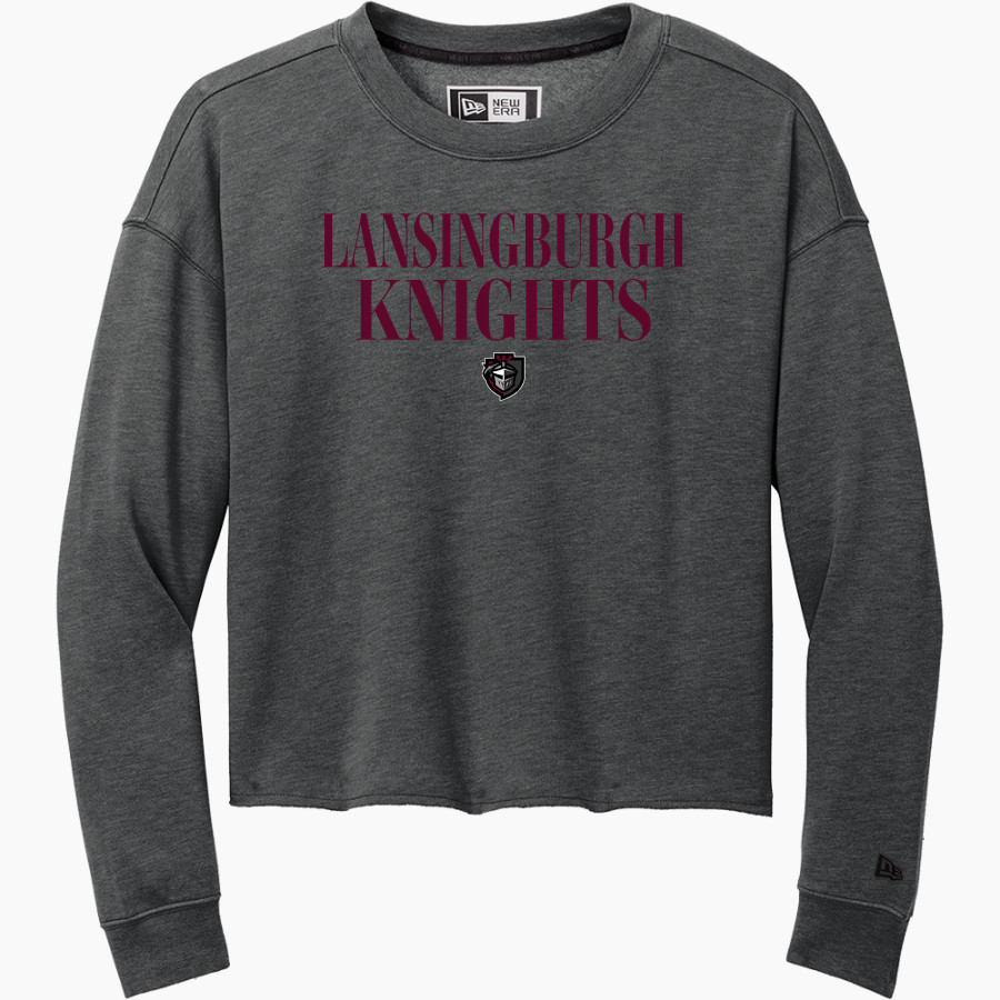 Lansingburgh Knights The Official Online Store <span class="pdp-name-mascot">Lansingburgh Knights</span> New Era Women's Tri-Blend Fleece Long Sleeve Crew
