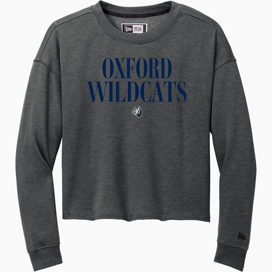 Oxford Wildcats <span class="pdp-name-mascot">Oxford Wildcats</span> New Era Women's Tri-Blend Fleece Long Sleeve Crew