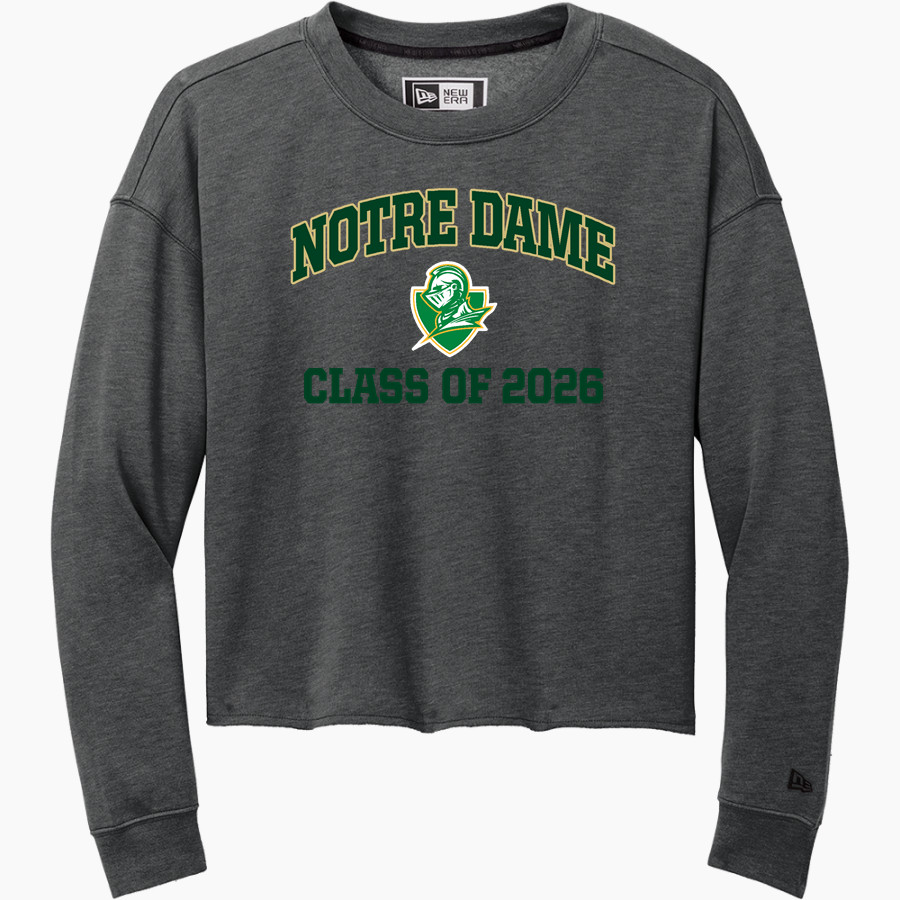 NOTRE DAME HIGH SCHOOL GREEN KNIGHTS New Era Women's Tri-Blend Fleece Long Sleeve Crew