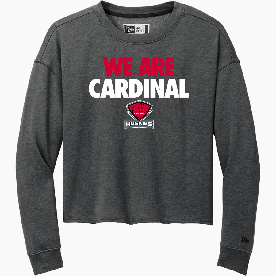CARDINAL HIGH SCHOOL HUSKIES <span class="pdp-name-mascot">CARDINAL HUSKIES</span> New Era Women's Tri-Blend Fleece Long Sleeve Crew