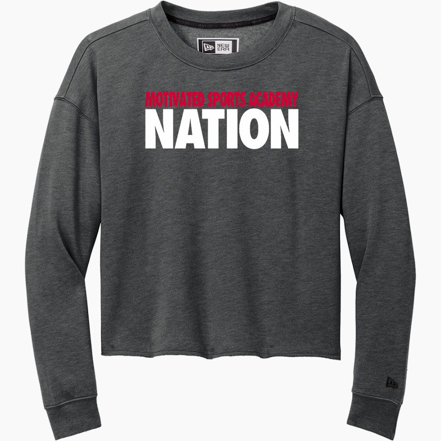 Motivated Sports Academy New Era Women's Tri-Blend Fleece Long Sleeve Crew