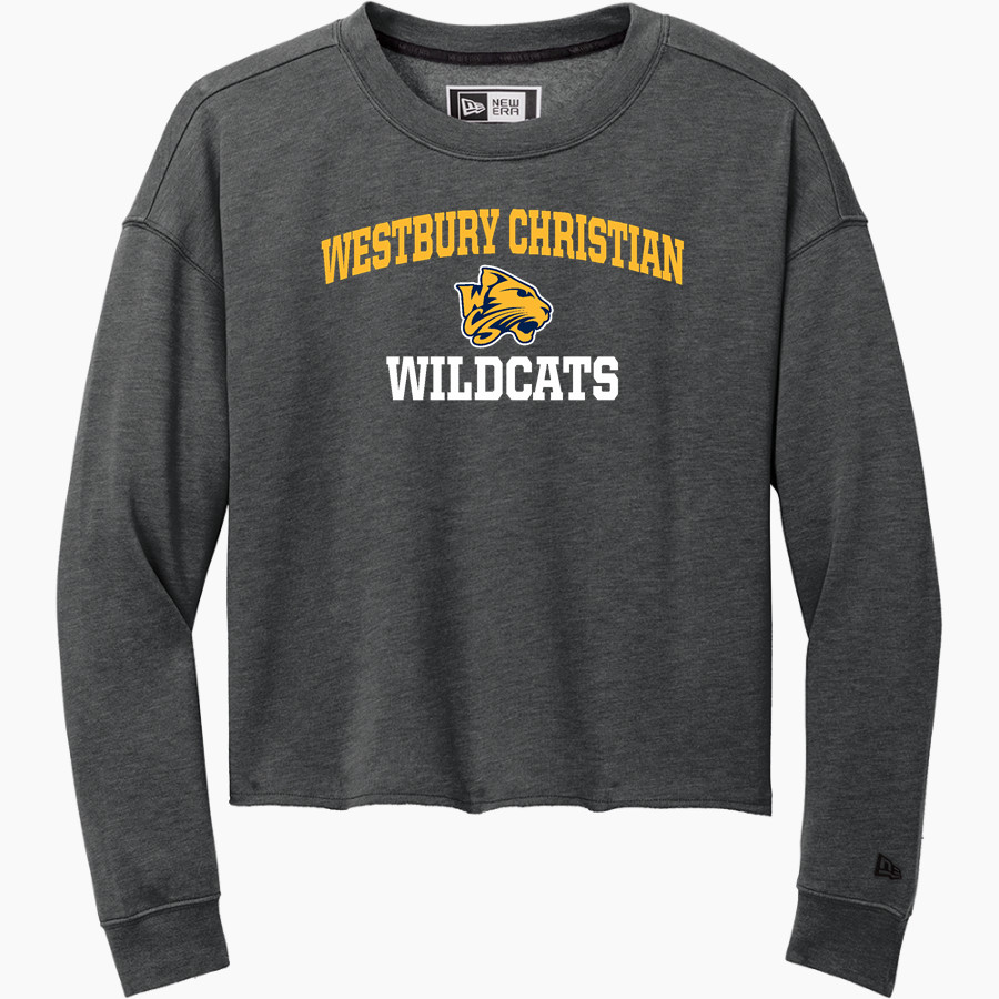Westbury Christian Wildcats <span class="pdp-name-mascot">Westbury Christian Wildcats</span> New Era Women's Tri-Blend Fleece Long Sleeve Crew