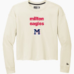 Milton Eagles <span class="pdp-name-mascot">Milton Eagles</span> New Era Women's Tri-Blend Fleece Long Sleeve Crew Front Thumbnail