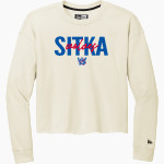 SITKA HIGH SCHOOL WOLVES <span class="pdp-name-mascot">SITKA WOLVES</span> New Era Women's Tri-Blend Fleece Long Sleeve Crew Front Thumbnail