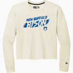 NEW BUFFALO HIGH SCHOOL BISON New Era Women's Tri-Blend Fleece Long Sleeve Crew Front Thumbnail