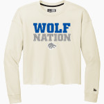 PBS HSA Wolves New Era Women's Tri-Blend Fleece Long Sleeve Crew Front Thumbnail