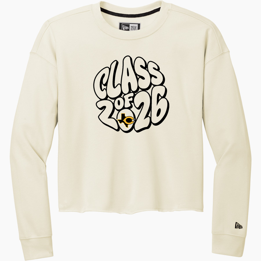 CRANDALL HIGH SCHOOL PIRATES New Era Women's Tri-Blend Fleece Long Sleeve Crew