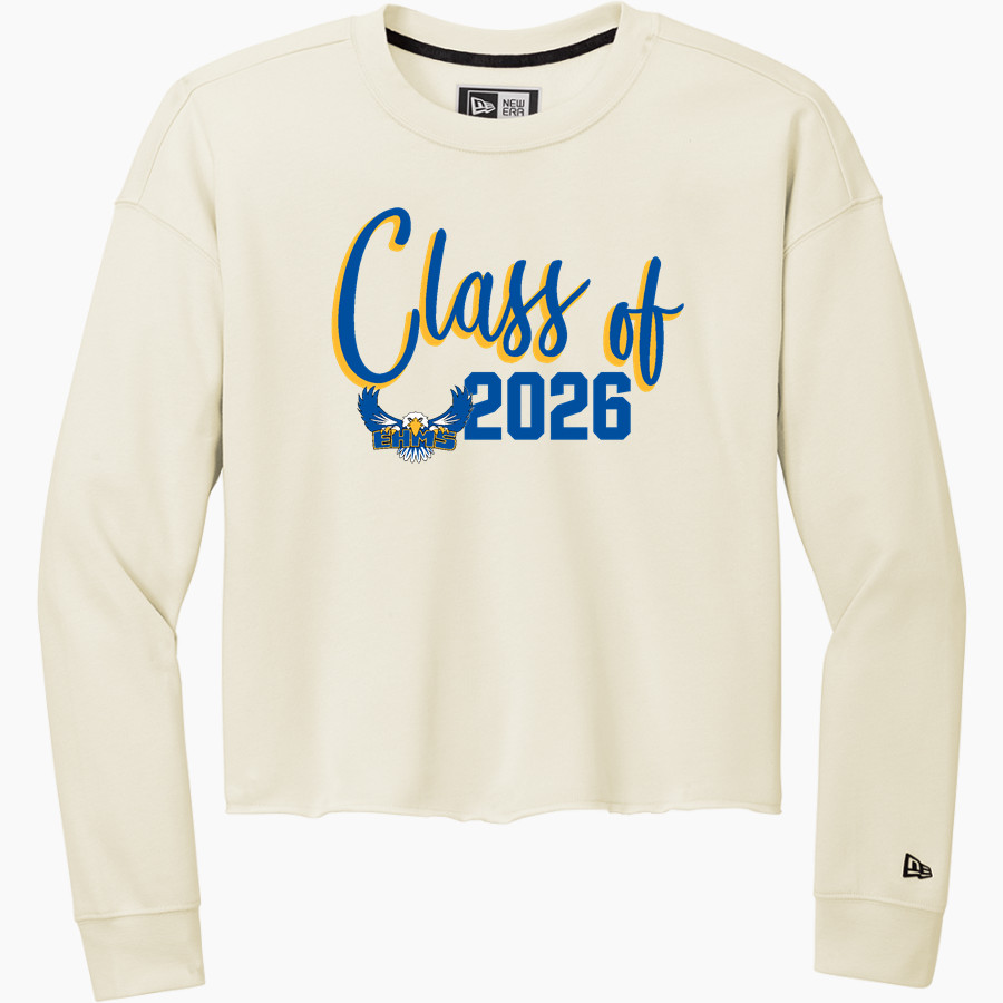East Hoke Eagles <span class="pdp-name-mascot">East Hoke Eagles</span> New Era Women's Tri-Blend Fleece Long Sleeve Crew