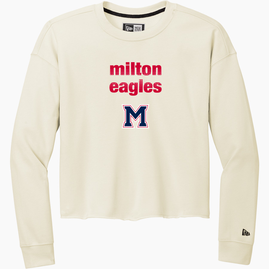 Milton Eagles <span class="pdp-name-mascot">Milton Eagles</span> New Era Women's Tri-Blend Fleece Long Sleeve Crew