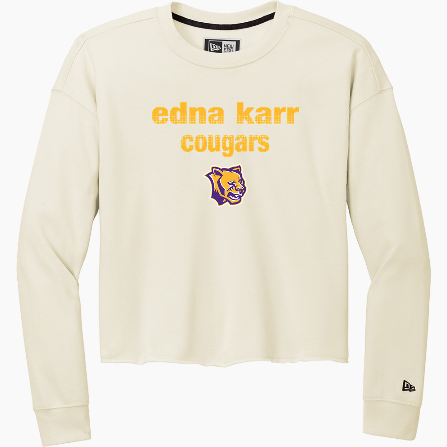 EDNA KARR HIGH SCHOOL COUGARS New Era Women's Tri-Blend Fleece Long Sleeve Crew