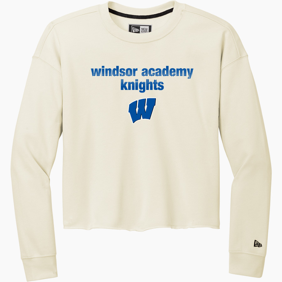 WINDSOR ACADEMY KNIGHTS <span class="pdp-name-mascot">WINDSOR ACADEMY KNIGHTS</span> New Era Women's Tri-Blend Fleece Long Sleeve Crew