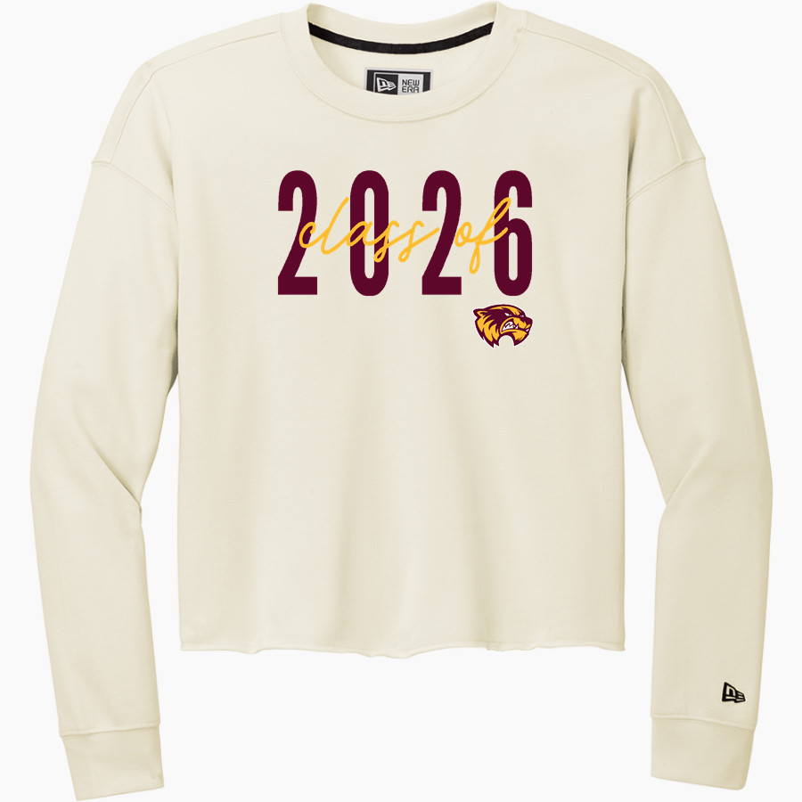 Au Gres-Sims HIGH SCHOOL WOLVERINES New Era Women's Tri-Blend Fleece Long Sleeve Crew