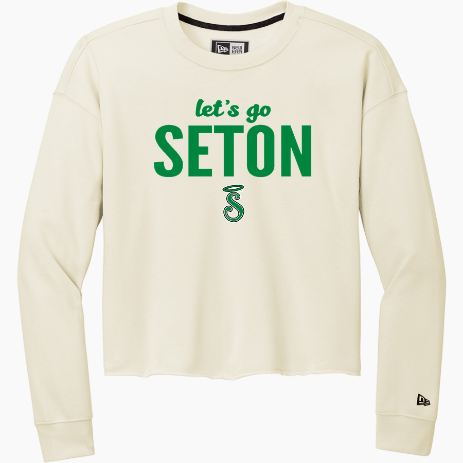 SETON HIGH SCHOOL SAINTS New Era Women's Tri-Blend Fleece Long Sleeve Crew