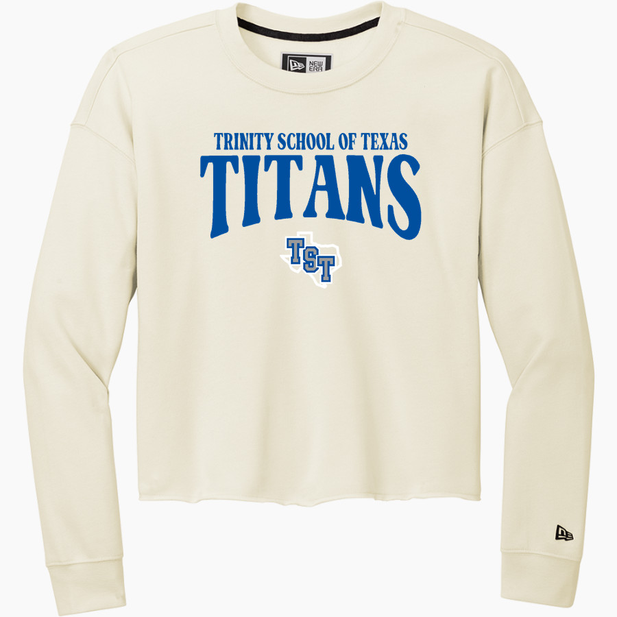 TRINITY SCHOOL OF TEXAS TITANS New Era Women's Tri-Blend Fleece Long Sleeve Crew