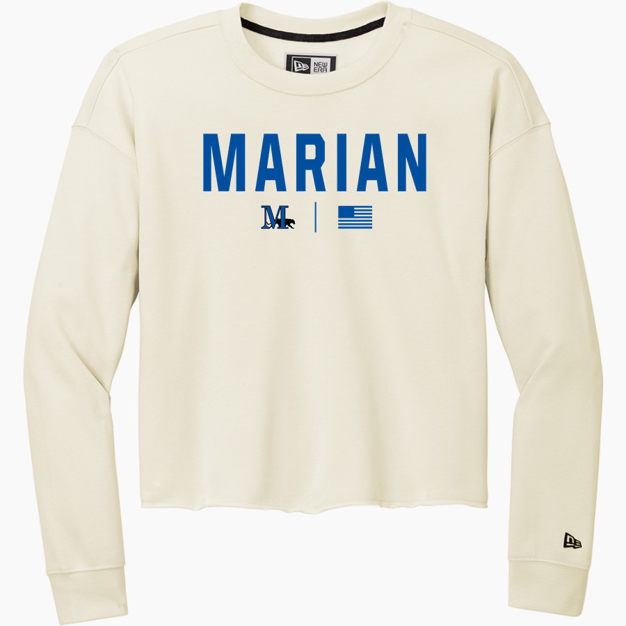 Marian SABRES New Era Women's Tri-Blend Fleece Long Sleeve Crew