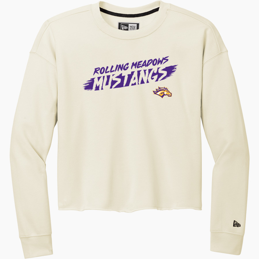 Rolling Meadows Mustangs <span class="pdp-name-mascot">Rolling Meadows High School Mustangs</span> New Era Women's Tri-Blend Fleece Long Sleeve Crew