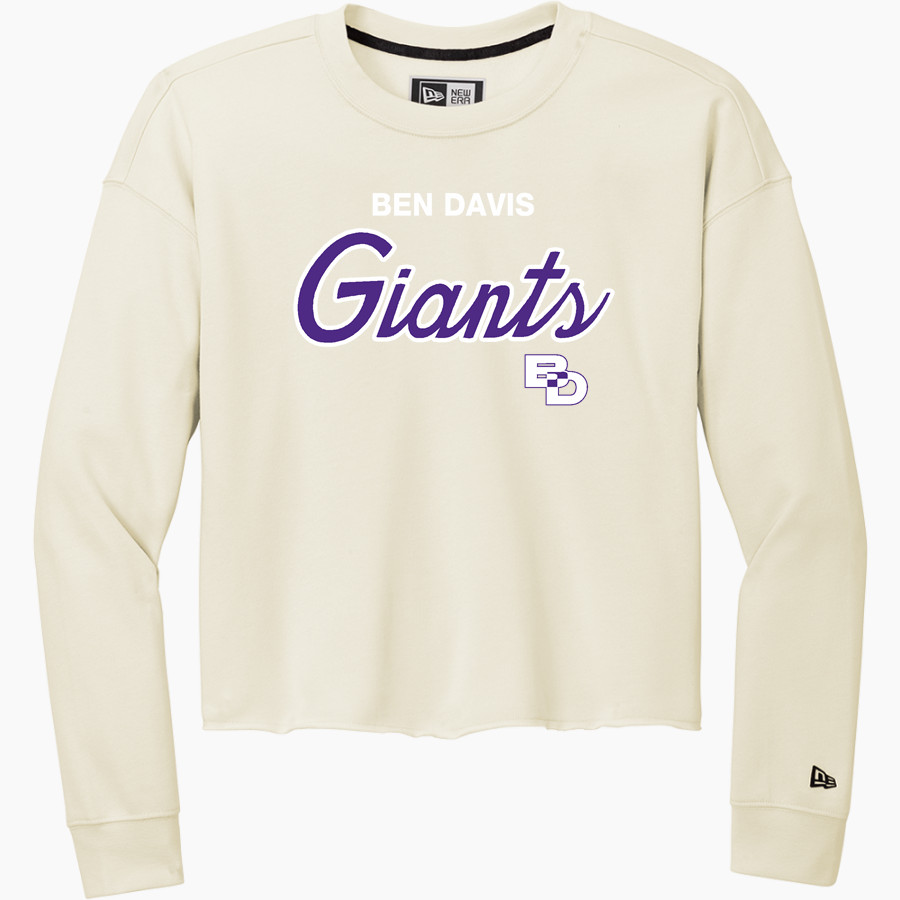 Ben Davis Giants New Era Women's Tri-Blend Fleece Long Sleeve Crew