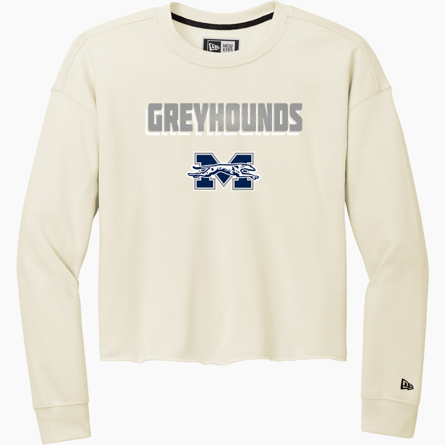 Moravian University Greyhounds <span class="pdp-name-mascot">Moravian University Greyhounds</span> New Era Women's Tri-Blend Fleece Long Sleeve Crew