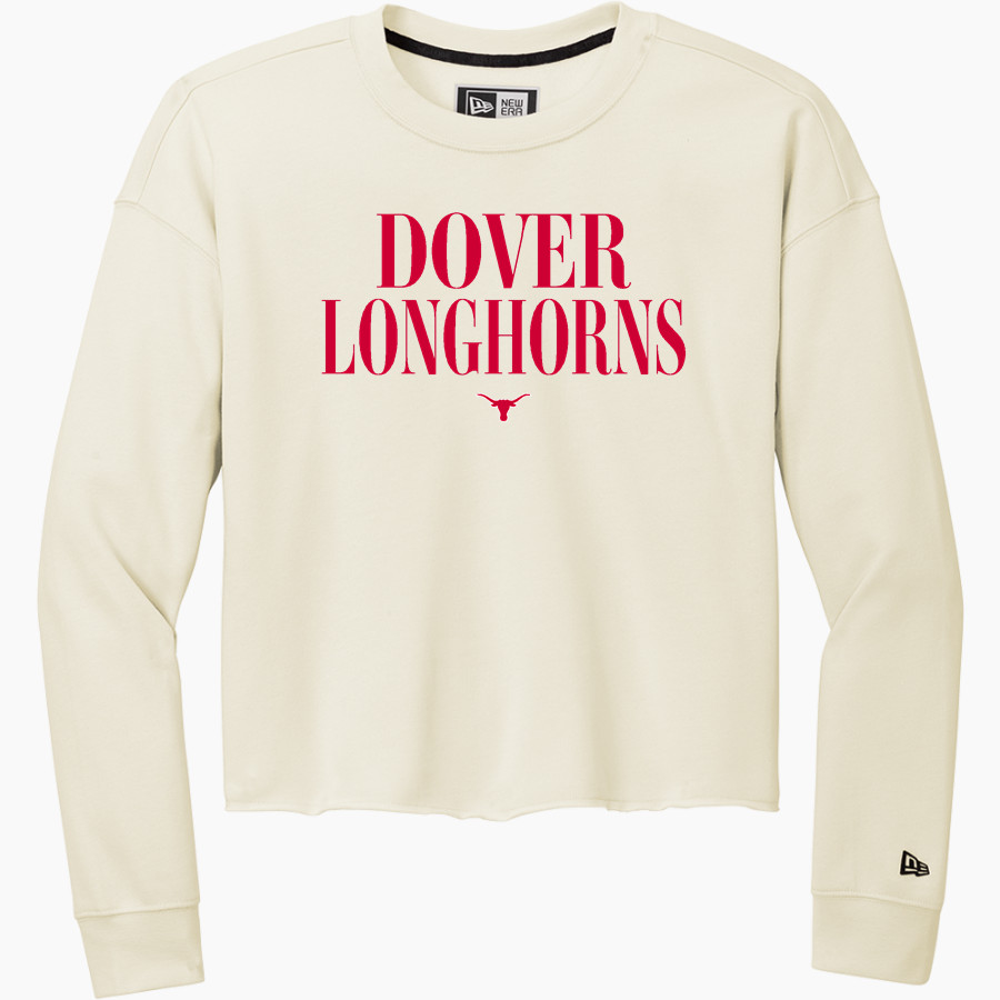DOVER HIGH SCHOOL LONGHORNS New Era Women's Tri-Blend Fleece Long Sleeve Crew