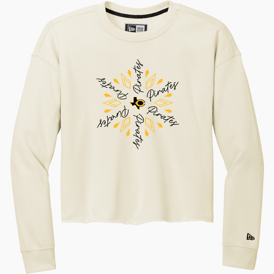 CRANDALL HIGH SCHOOL PIRATES New Era Women's Tri-Blend Fleece Long Sleeve Crew