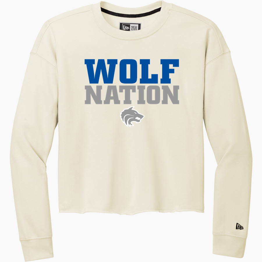 PBS HSA Wolves New Era Women's Tri-Blend Fleece Long Sleeve Crew