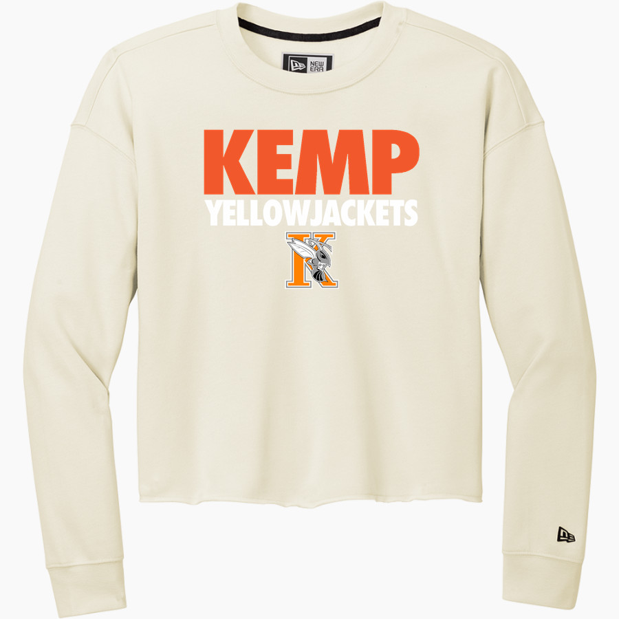 KEMP HIGH SCHOOL YELLOWJACKETS New Era Women's Tri-Blend Fleece Long Sleeve Crew
