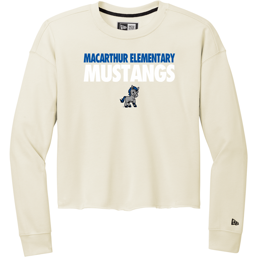 MacArthur Elementary Mustangs <span class="pdp-name-mascot">McArthur Elementary</span> New Era Women's Tri-Blend Fleece Long Sleeve Crew