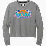 Shark Research & Conservation The Official Online Store New Era Women's Tri-Blend Fleece Long Sleeve Crew Front Thumbnail