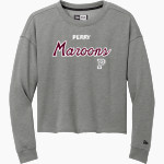 PERRY HIGH SCHOOL MAROONS <span class="pdp-name-mascot">PERRY MAROONS</span> New Era Women's Tri-Blend Fleece Long Sleeve Crew Front Thumbnail